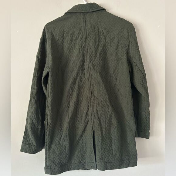 Madewell Green Diamond Jacquard Shaw Blazer Jacket Size XXS Preppy Chic Winter - Picture 4 of 11